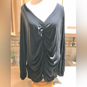 Lane Bryant Black V-Neck Top Sz. 18 / 20